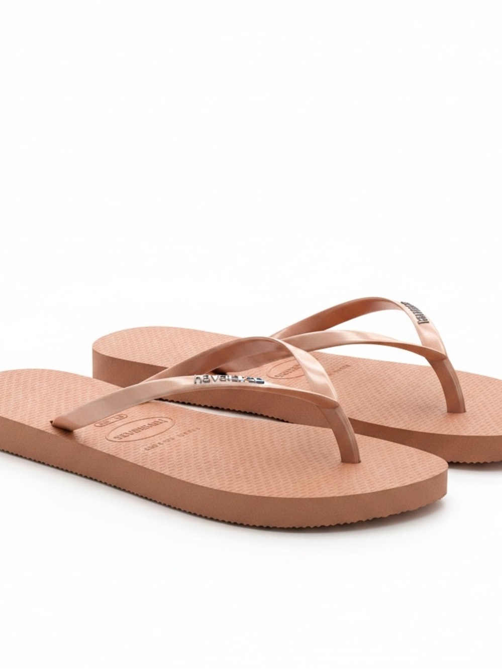 Havaianas You Collection Metallic Rust Flip Flops Size 6 NWT
